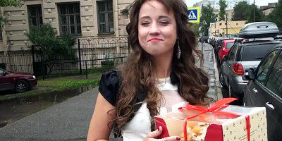 Sexy Euro babe Taissia gets her assholes penetrated