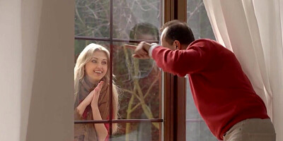 The older man is having sex with a college harlot