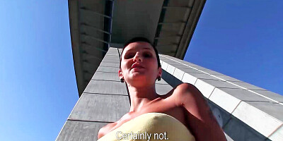 Chick is offered cash to have some sex in public