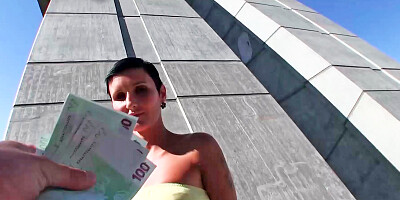 Chick is offered cash to have some sex in public