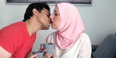 Young whore in Hijab enjoys kinky sex with stepbrother
