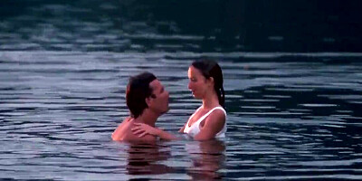 MILFs in wet clothes hugging sticking out boobies