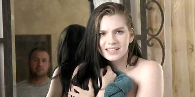 Adorable stepsister gets licked before bro screws her