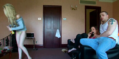 Real Couples featuring Michelle Moist's deep throat sex