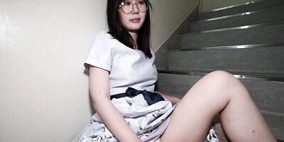 Libidinous hottie at small tits porn