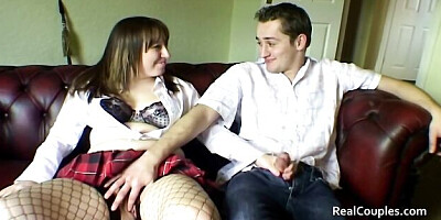Amateur movie with cute cocotte from Real Couples