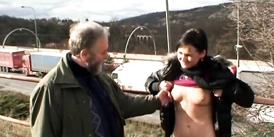 Libidinous treasure at grandpa trailer