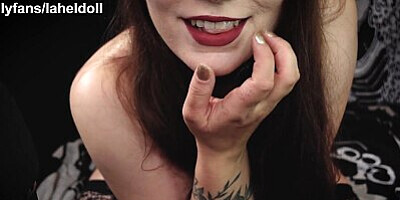 ASMR POV Big Titty Goth Girl Ties You Up And Puts Tits And ass In Your Face