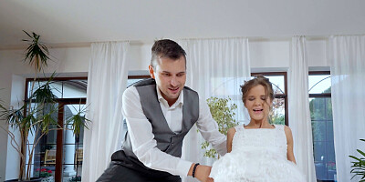 Cuckold watches as his lovely bride fucks with another man