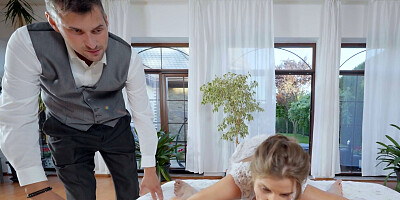 Cuckold watches as his lovely bride fucks with another man