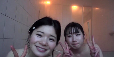 Japanese lesbians shyly embracing their lust for pussy
