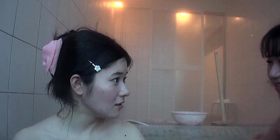 Japanese lesbians shyly embracing their lust for pussy