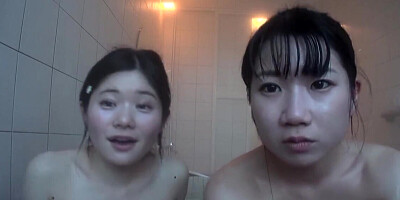 Japanese lesbians shyly embracing their lust for pussy