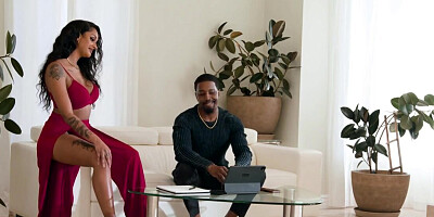 Two perfect women sharing a perfect cock in a taboo FFM