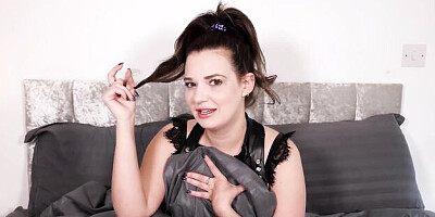 Busty babe scene with plastic Dolly from Wank It Now