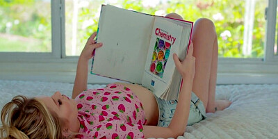 Petite blonde Coco Lovelock taking on a black monster