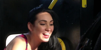 Aria Alexander fucked in public and loving every second