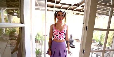 Mia Kay sucks hard dick and gets hammerd in a POV video