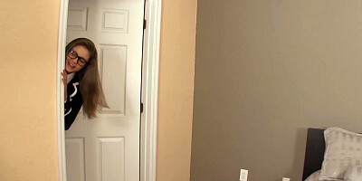 Teen Schoolgirl Nerd in Glasses FUCKED - Ashton Monroe