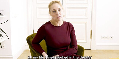 Modest fem - interview fuck action - Mature 4k