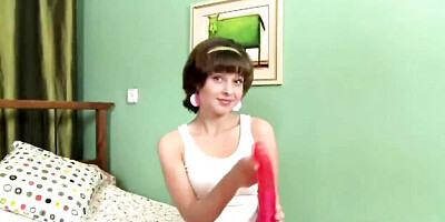 Dildo smut with precious doxie from Little Lupe