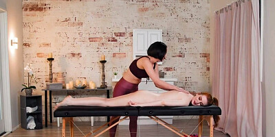 Adorable older masseuse fucking her kinky client big time