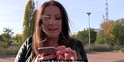 Public Agent - GIGANTIC BIG TITS amateur MILF spotted outdoors in the wild and talked into fucking