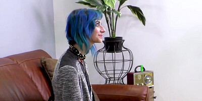 Tiny tits goth girl is showing her masturbation skills too