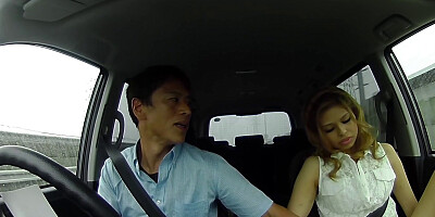 Sara Mizuhara is fingered int he car by a kinky stepdad