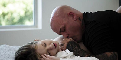 Bald inked dude fucked a miniature blonde teen Coco Lovelock