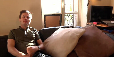Drenched angel is going to ride hard dick on the couch