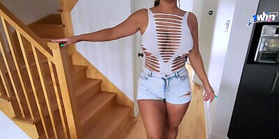 Vegan Step Sister Eats my Big Sausage