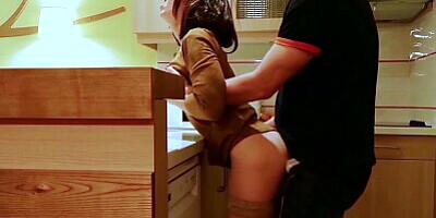 Stepmom Sucks and Fucks Son with Dad Watching