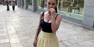 Lovense Lush control of my stepsister in public place! People catch us on the street!