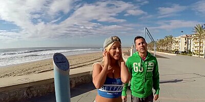 BANGBROS - Big Booty Nympho Blondie Fesser Slammed Out In Public (pb13833)