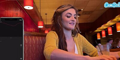 Cumming In Public With My Interactive Toy Gave Me A Huge Wet Orgasm At Lunch