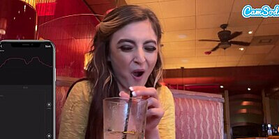 Cumming In Public With My Interactive Toy Gave Me A Huge Wet Orgasm At Lunch