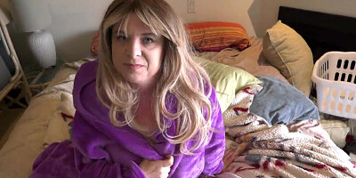 Her stepson thoroughly examines her cunt with his dick