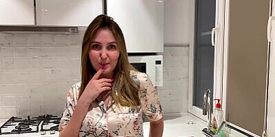 HOT Stepmom decided to help her Stepson finish. - Your cock has grown a lot since I met your father