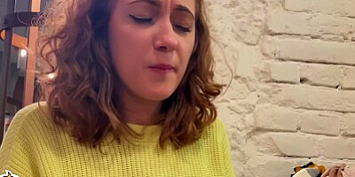 Lovense lush control in restaurant