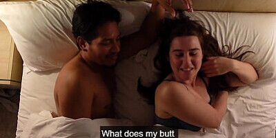 Stepniece got surprised! walk naked around the house