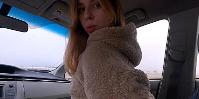 A Village Hitchhiker Girl Pays For His Fare In Kind