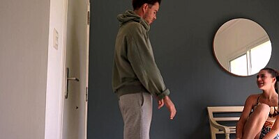 Hard Fucked Hot StepSister After A Business Trip! Sucked Cock On The Doorstep 4K