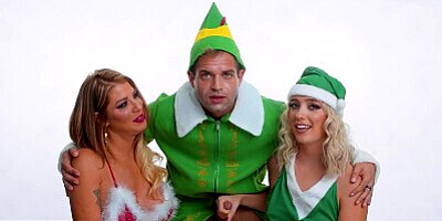 Merry FreeUse Christmas! Milf Stepmom Teaches Horny Stepson And Shy Stepdaughter How To Fuck