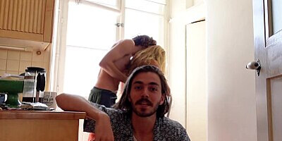 We were just trying to shoot a morning sex scene in the kitchen. Amateur Couple LeoLulu