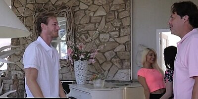 Jenna Reid & Elizabeth Jolie Take Their Pajamas Off And Fuck Their Step Fathers - DaughterSwap