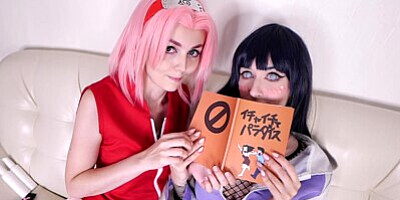 SAKURA AND HINATA HAVE FUN WITH NARUTO teaser ANAL COSPLAY GROUP babe ass