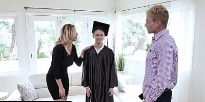 TeamSkeet - Busty Stepmom Kenzie Taylor Rewards Her Horny Stepson With Wet Pussy For His Graduation