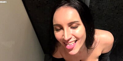 HORNY69RABBITS Beauty girl fucks and sucks a stranger's dick in the toilet of a nightclub