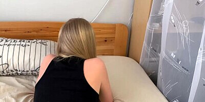 Girl Gags On Neighbor's Dick, Anal Fucking And Gets A Creampie